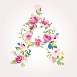 Unique vector flower font | Stock Photo and Image Collection by LuFei