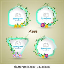 Vector flower frame