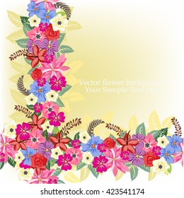 Vector flower frame