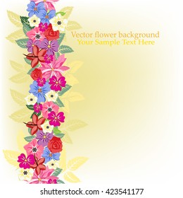 Vector flower frame