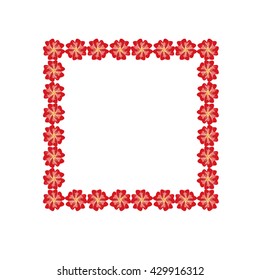Vector flower frame