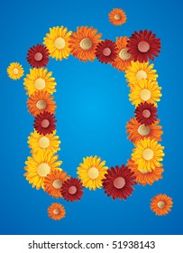 vector flower frame