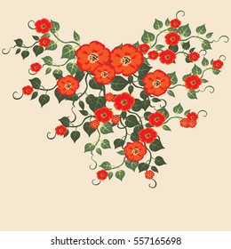 Vector flower frame