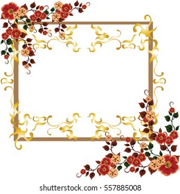 Vector flower frame