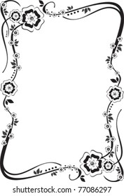 Vector flower frame