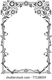 Vector flower frame