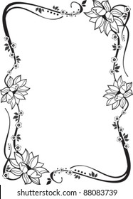 Vector flower frame