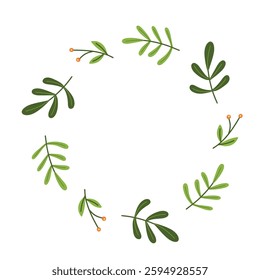 vector flower frame with branches and flowers, hand-drawn text template. A bright and cute card for a wedding, birthday. Congratulations on a spring day