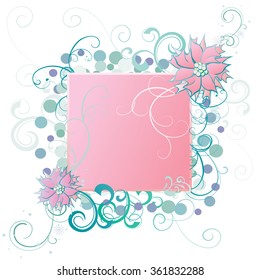 vector flower frame card or invitation
