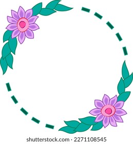 Vector flower frame with chrysanthemum