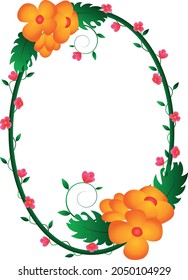 Vektorflorenrahmen. Blumendesign. Blumenkranz.