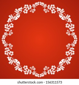 Vector flower frame, Vector illustration. 