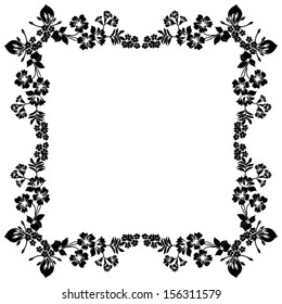 Vector flower frame, Vector illustration. 