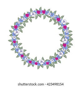 Vector flower frame illustration background heart vintage