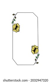 Marco de flor vectorial para invitación o decoración