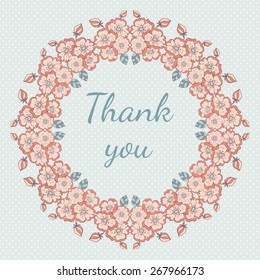 Vector flower frame in mint colors