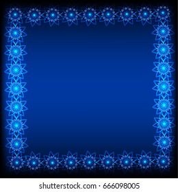 Vector flower frame on background.