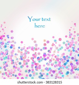 Vector flower frame with place for text