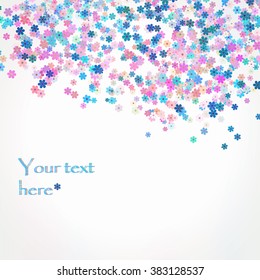 Vector flower frame with place for text
