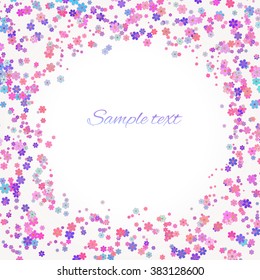 Vector flower frame with place for text