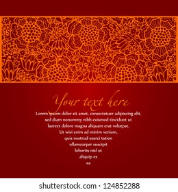 Vector flower frame. Retro, vintage, gothic style. Vintage frame with flowers , vector retro background. Flourish heraldry elements. Vector EPS 10 illustration. Ornamental frame.
