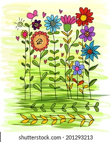 Vector of Flower Freehand