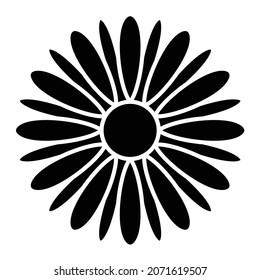 Vector Flower Glyph Icon Design
