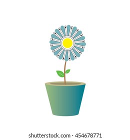 vector flower growing in a plant 