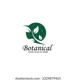 Vector flower hand drawn logo template in elegant circle frame logo style. For badges, labels, logos and branding business identity.