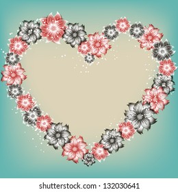vector flower heart
