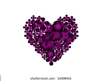 Vector of flower heart