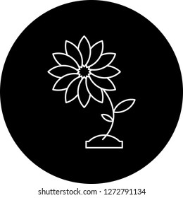 vector flower icon 
