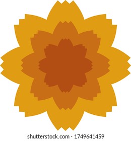 Vector flower icon, abstraction, logo.