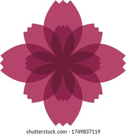 Vector flower icon, abstraction, logo.