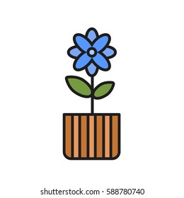 Vector flower icon and illustration