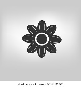 Vector flower icon isolated image on the background