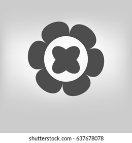 Vector flower icon isolated image on the background