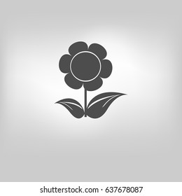 Vector flower icon isolated image on the background