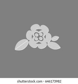 Vector flower icon isolated image on the background
