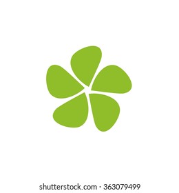 Vector of flower icon. Sheet . Company logo: spa, boutique, beauty salon, cosmetician, shop. Business icon for the other company. Design element. Vector Illustration.Vector Illustration.