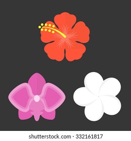 Vector Flower Icons Set,flat Design