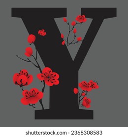 Gráfico gráfico de ilustraciones de flores de vectores