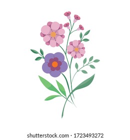 Vector flower illustration. Illustration for post card, notebook, social media, scrapbook or other design
