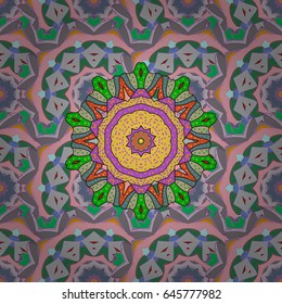 Vector flower illustration. Seamless pattern with floral motif. Seamless floral pattern with blue flowers, watercolor.