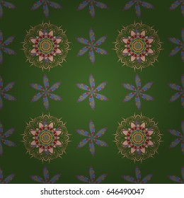 Vector flower illustration. Seamless pattern with floral motif. Seamless floral pattern with blue flowers, watercolor.