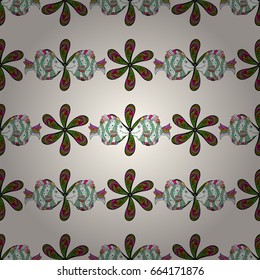 Vector flower illustration. Seamless pattern with floral motif. Seamless floral pattern with flowers, watercolor.