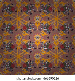 Vector flower illustration. Seamless pattern with floral motif. Seamless floral pattern with flowers, watercolor.