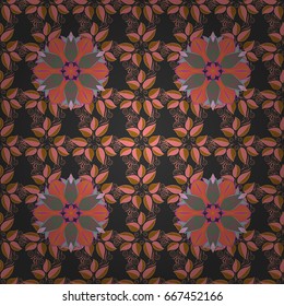 Vector flower illustration. Seamless pattern with floral motif. Seamless floral pattern with flowers, watercolor.