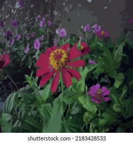 vector flower ilustration background template