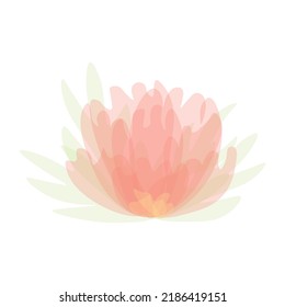 Vector flower. Imitation of watercolor. Flower for illustrations, postcards.